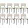 Kit 08 Cadeiras Estofadas Para Sala De Jantar Louvre L02 Linho Champagne - Lyam Decor