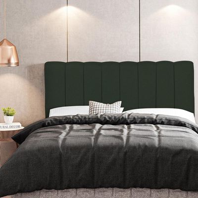 Cabeceira Cama Box Painel Solteiro 100 cm Dubai W01 Linho Verde Musgo  - Lyam Decor