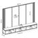 Painel Para TV 75 Pol Bancada Suspensa LED Horebe C04 Off White Matte Freijó - Lyam Decor