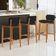 Kit 06 Banquetas Alta Para Cozinha Sala de Jantar Bar Dara L02 Suede Preto - Lyam Decor