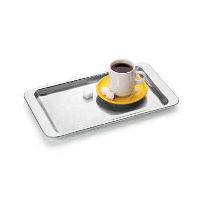 Bandeja Bar Inox Retangular 30cm Cafe Cha Bar Cafeteria 4un