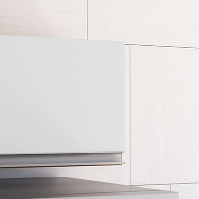 Armário Cozinha Aéreo Geladeira 60cm Basculante Leticia Amêndoa/Branco A01 - D'Rossi
