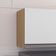 Armário Cozinha Aéreo Geladeira 60cm Basculante Leticia Amêndoa/Branco A01 - D'Rossi