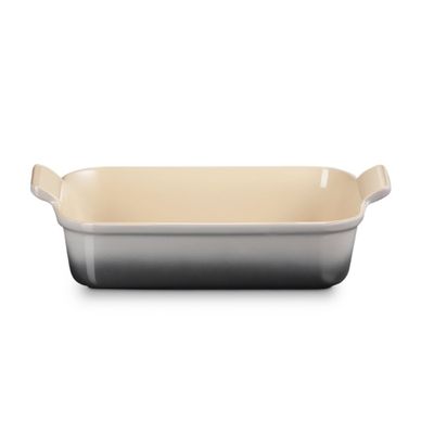 TRAVESSA LE CREUSET HERITAGE RETANGULAR EM CERÂMICA 26CM FLINT 71102264440001