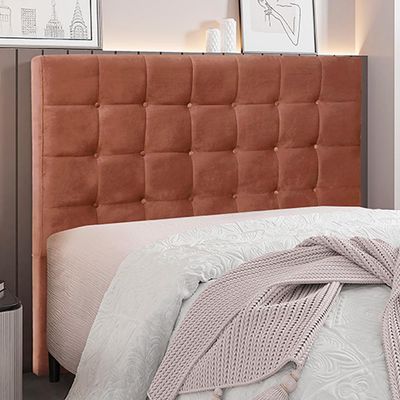 Cabeceira Decorativa Queen Size 1,60M Tropea Veludo Cobre - Gran Belo
