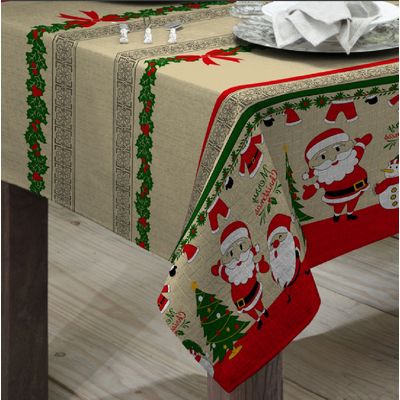 Toalha Mesa Retangular Gourmet 140x350cm Natal Merry Raner