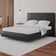 Cama Queen Flutuante Com Cabeceira 160cm Astra S04 Couríssimo Preto - Lyam Decor