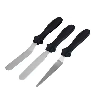Prato de Bolo Giratorio e Espatula Inox Reta Angular Fina