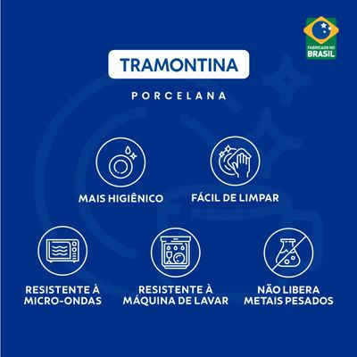 Prato Sobremesa Tramontina Ingrid em Porcelana 21 cm
