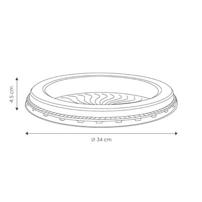 50un Bandeja Pizza Plástica Transparente G60 Rasa 30x4cm Galvanotek