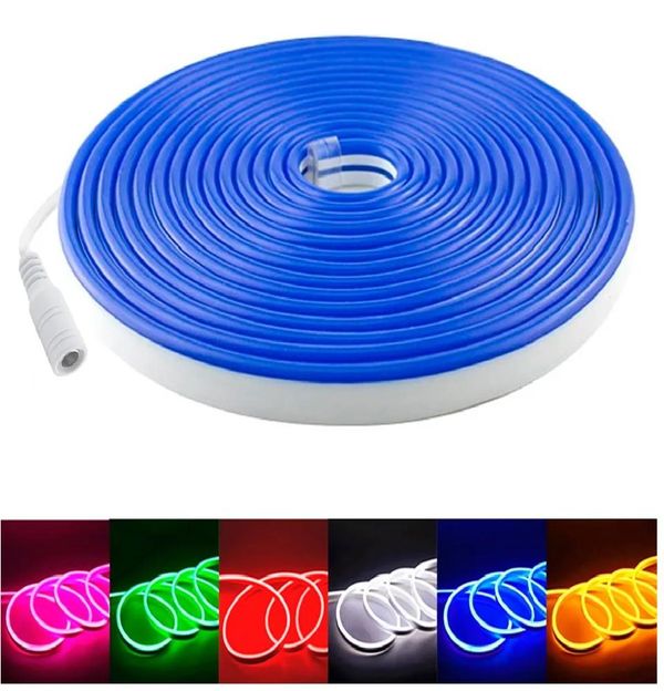 Fita Led Mangueira Neon 5 Mts Iluminação Flexível Corte 2.5 Cm - Azul