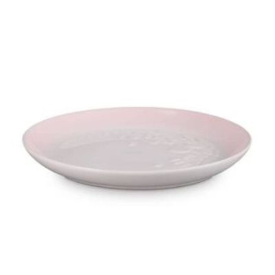 PRATO RASO LE CREUSET JARDIN 22CM SPHERE EM CERÂMICA COM RELEVO SHELL PINK  80046227770003