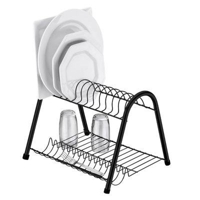 Escorredor de Louça 2 Andares 30cm Aramado Preto Cozinha Pia