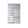 Guarda Roupa Solteiro Espelho 2 Portas de Correr Branco 147x59,8x235cm RC2004 Emovell