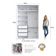 Guarda Roupa Solteiro Espelho 2 Portas de Correr Branco 147x59,8x235cm RC2004 Emovell