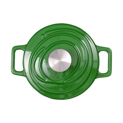 Caçarola de Ferro Fundido Esmaltado Oxford Aroma Verde 22cm Para Fogão Indução