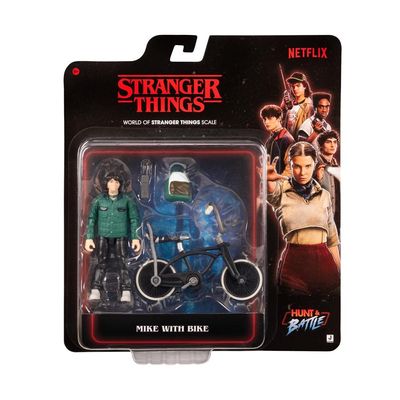 Boneco Action Figure Stranger Things 10cm Mike com Bike