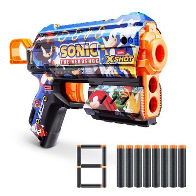 Lançador de Dardos X-Shot - Skins Flux Sonic - Mega Sonic