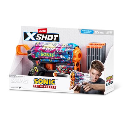 Lançador de Dardos X-Shot - Skins Flux Sonic - Mega Sonic