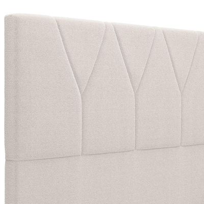 Cabeceira Cama Box Casal 140 cm Aurora W01 Bouclê Creme - Lyam Decor