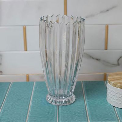 Vaso de Cristal Geneva 27,5x13,5x13,5cm Design Clássico Alta Transparência Wolff Transparente