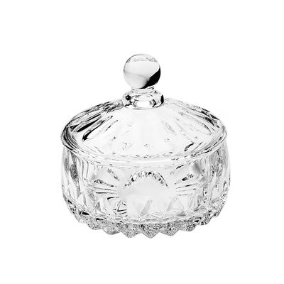 Potiche Louise Cristal 11x11cm Design Delicado Toque de Sofisticação Wolff Transparente
