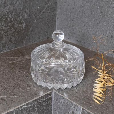 Potiche Louise Cristal 11x11cm Design Delicado Toque de Sofisticação Wolff Transparente