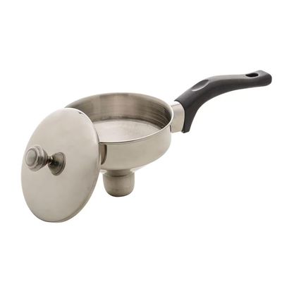Cuscuzeira Individual em Aço Inox 15,5x12,5x24cm para Fogão Indução da Lyor Inox