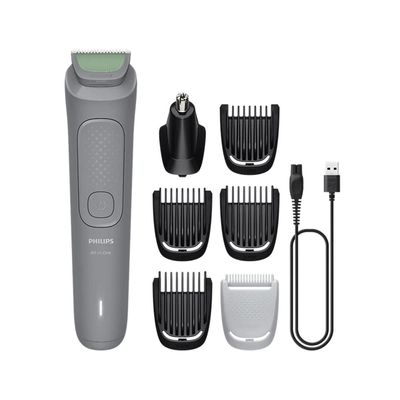 Aparador de Pelos MG3911/15 Multigroom 7 em 1 Lâminas Auto Afiáveis Philips Cinza / Bivolt