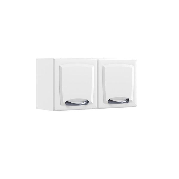 Armário Aéreo De Cozinha Branco 2 Portas Gel New Premium