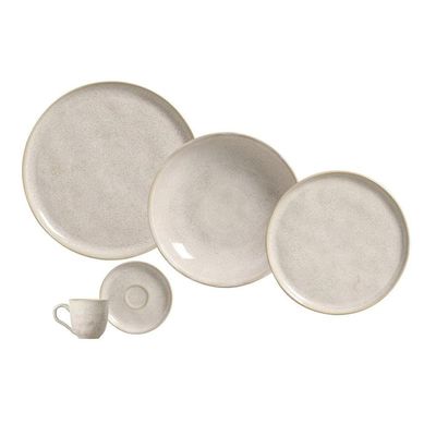 Aparelho de Jantar 30 Peças Bio Latte Porto Brasil Cerâmica Bege