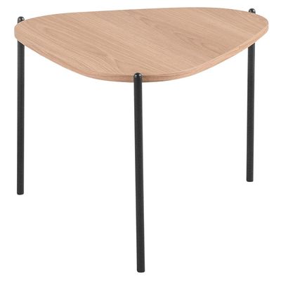 Mesa de Centro Para Sala de Estar Pés Metálicos Alta Adek A03 Hanover Preto - Lyam Decor