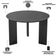 Mesa de Centro Para Sala de Estar Pés Madeira Alta Bulat A03 Nero Preto - Lyam Decor