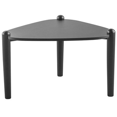 Kit 02 Mesas de Centro Para Sala de Estar Pés Madeira Trium A03 Nero Preto - Lyam Decor