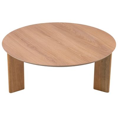 Mesa de Centro Para Sala de Estar Pés Madeira Baixa Bulat A03 Hanover Roble - Lyam Decor