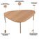 Mesa de Centro Para Sala de Estar Pés Metálicos Baixa Adek A03 Hanover Dourado - Lyam Decor