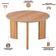 Mesa de Centro Para Sala de Estar Pés Madeira Alta Bulat A03 Hanover Roble - Lyam Decor