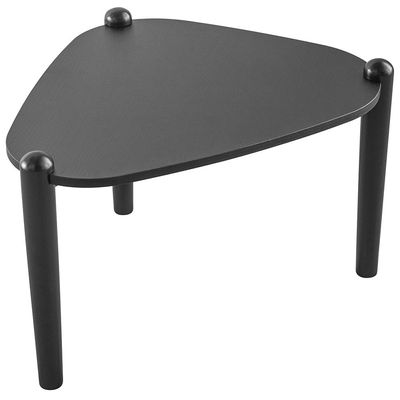 Mesa de Centro Para Sala de Estar Pés Madeira Alta Trium A03 Nero Preto - Lyam Decor