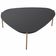 Mesa de Centro Para Sala de Estar Pés Metálicos Baixa Adek A03 Nero Dourado - Lyam Decor
