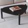 Mesa de Centro Para Sala de Estar Pés Madeira Baixa Trium A03 Nero Preto - Lyam Decor