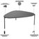 Kit 02 Mesas de Centro Para Sala de Estar Pés Metálicos Adek A03 Nero Preto - Lyam Decor