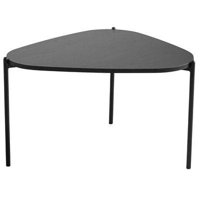 Kit 02 Mesas de Centro Para Sala de Estar Pés Metálicos Adek A03 Nero Preto - Lyam Decor