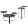 Kit Mesa de Centro e Mesa Lateral Para Sala Pés Metálicos Dari A03 Nero Preto - Lyam Decor