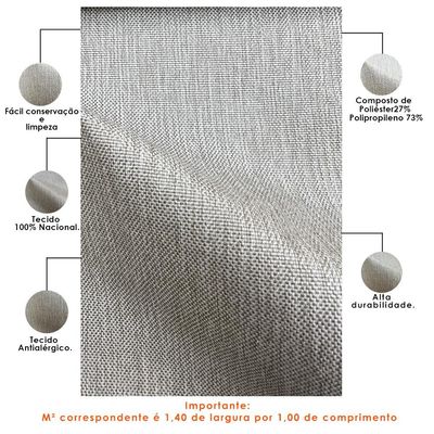 Tecido Linho Bege Escuro Para Poltrona Puff Cabeceira Estofados Decoração T02 Metro - Lyam Decor