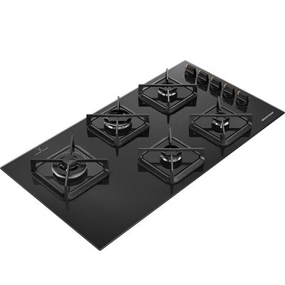 Cooktop 5 Bocas a Gás Super Chama Lateral BDS85AE Brastemp Preto / Bivolt