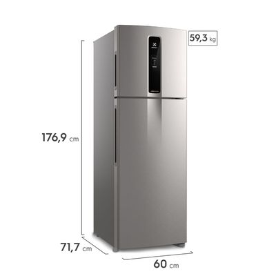 Geladeira Electrolux Frost Free Duplex Efficient com AutoSense cor Inox Look 390L (IF43S) 127V