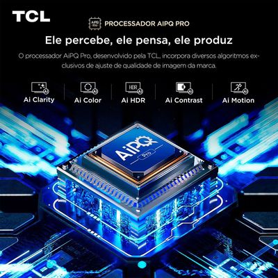 Smart TV 75 AI 4K UHD QLED Mini LED Android TV 75C6K TCL Preto / Bivolt