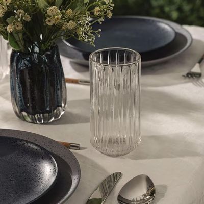 Copo Alto de Cristal  Bangkok 370ml Design Sofisticado Brilho Excepcional Wolff Transparente