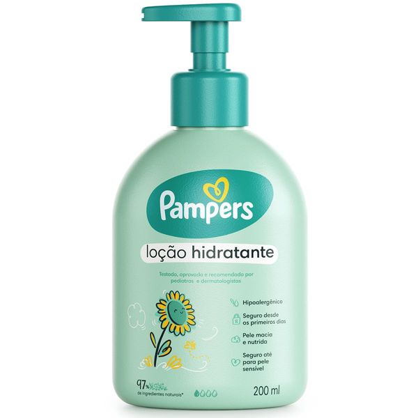 LOÇÃO HIDRATANTE CORPO BEBE HIPOALERGÊNICO - 200ML - PAMPERS