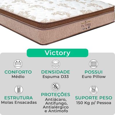 Colchão Victory Molas Ensacadas King V-store 193x203x30